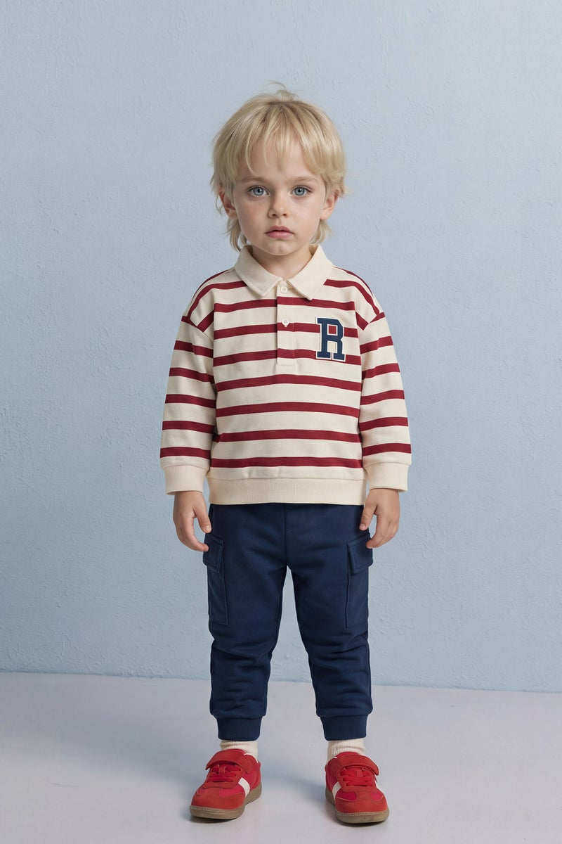 ديفاكتو طقم سويت شيرت وبنطلون للرضع - قطعتين - Image 2